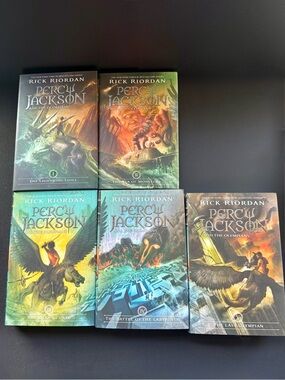 Percy Jackson Olympians Hardcover Set * Books 1-5 Complete * Rick Riordan * NWT